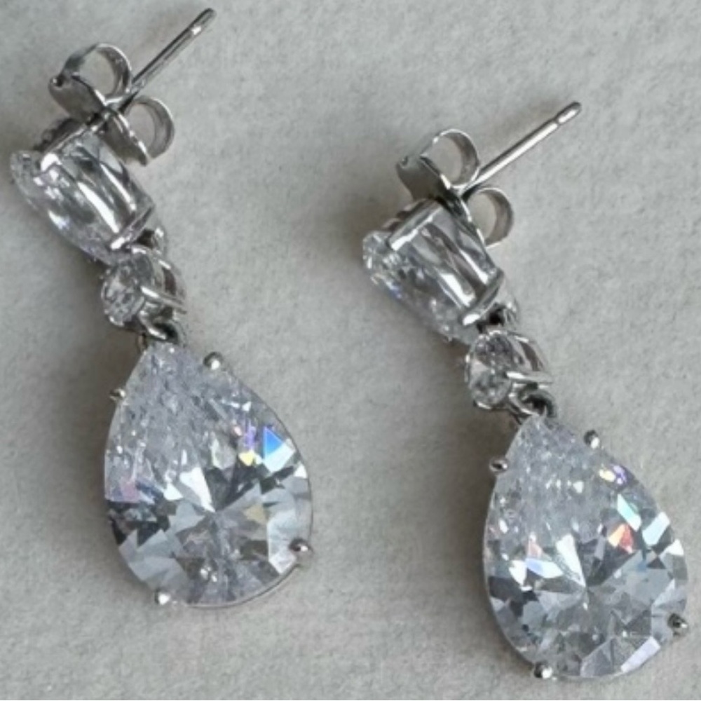 Nadri Teardrop Crystal Drop Earrings